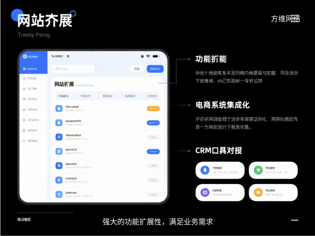 强大的功能扩展性，满足业务需求